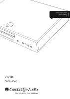 Cambridge Audio Azur 650C - Owners manual 